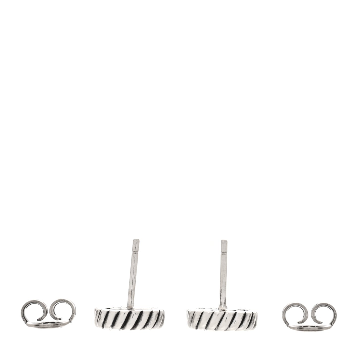 Sterling Silver Torchon Double G Earrings