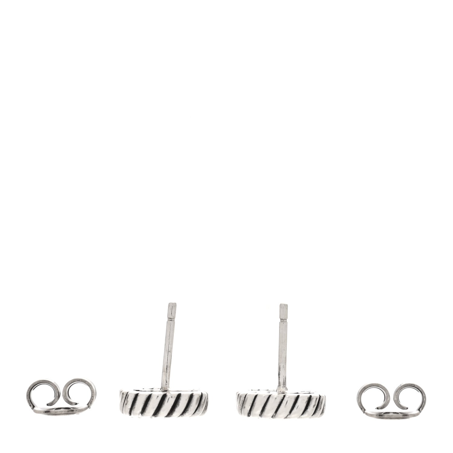 Gucci Sterling Silver Torchon Double G Earrings 3 of 4
