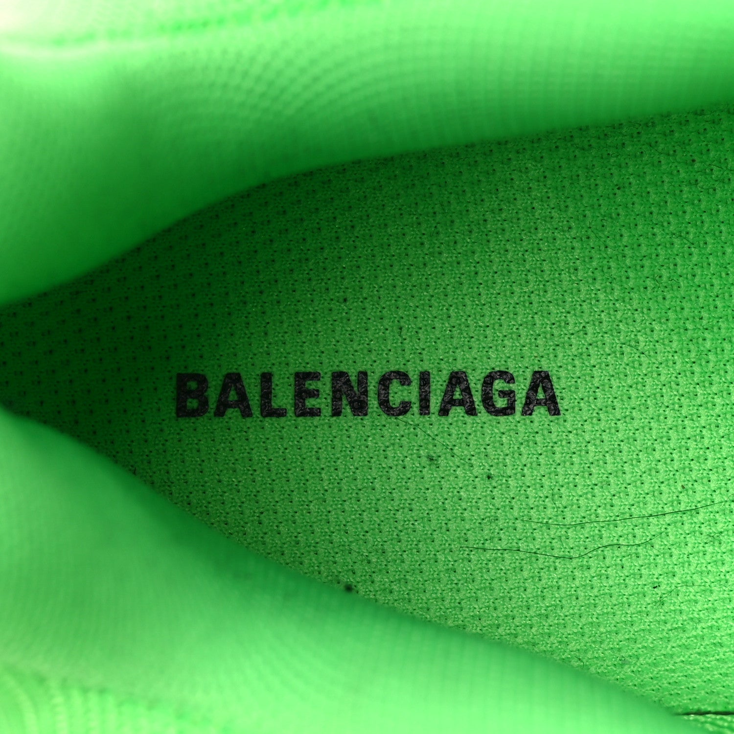 Balenciaga Fabric Mesh Clear Sole Womens Triple S Sneakers 38 Fluo Green 8 of 8