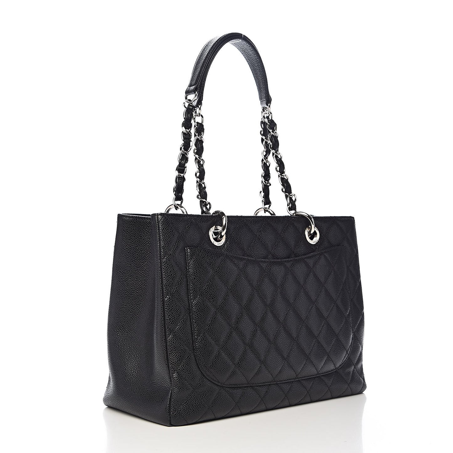 Caviar Quilted Grand Shopping Tote GST Black