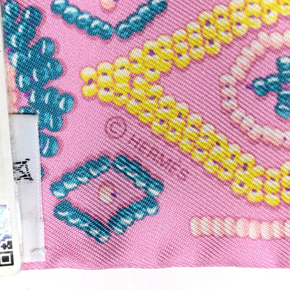 Hermes Silk Kelly En Perles Twilly Rose Bonbon Canard 4 of 5