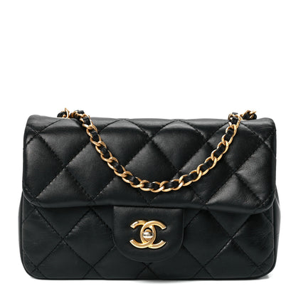 Chanel Lambskin Quilted Mini Heart Charms Flap Black 1 of 12