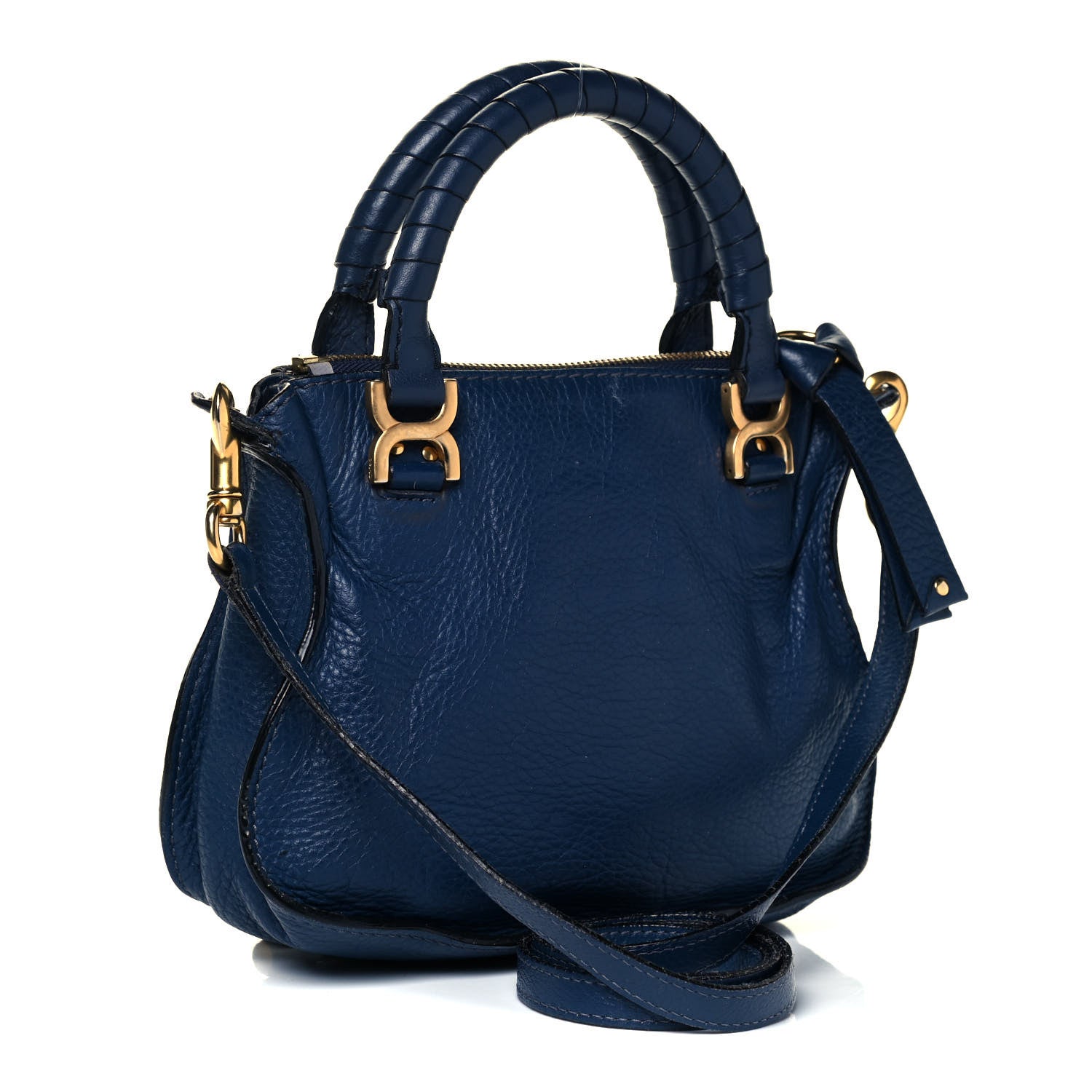 Chloe Calfskin Mini Marcie Satchel Navy Blue 3 of 9