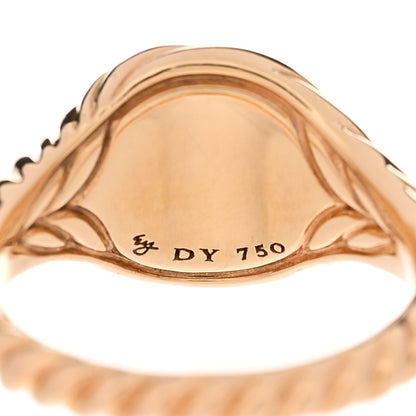 David Yurman 18K Rose Gold Sculpted Cable Pinky Ring 45 3.5 5 of 6