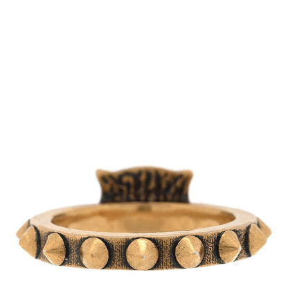 Gucci Feline Head Ring 70 13 Aged Gold 2 of 4