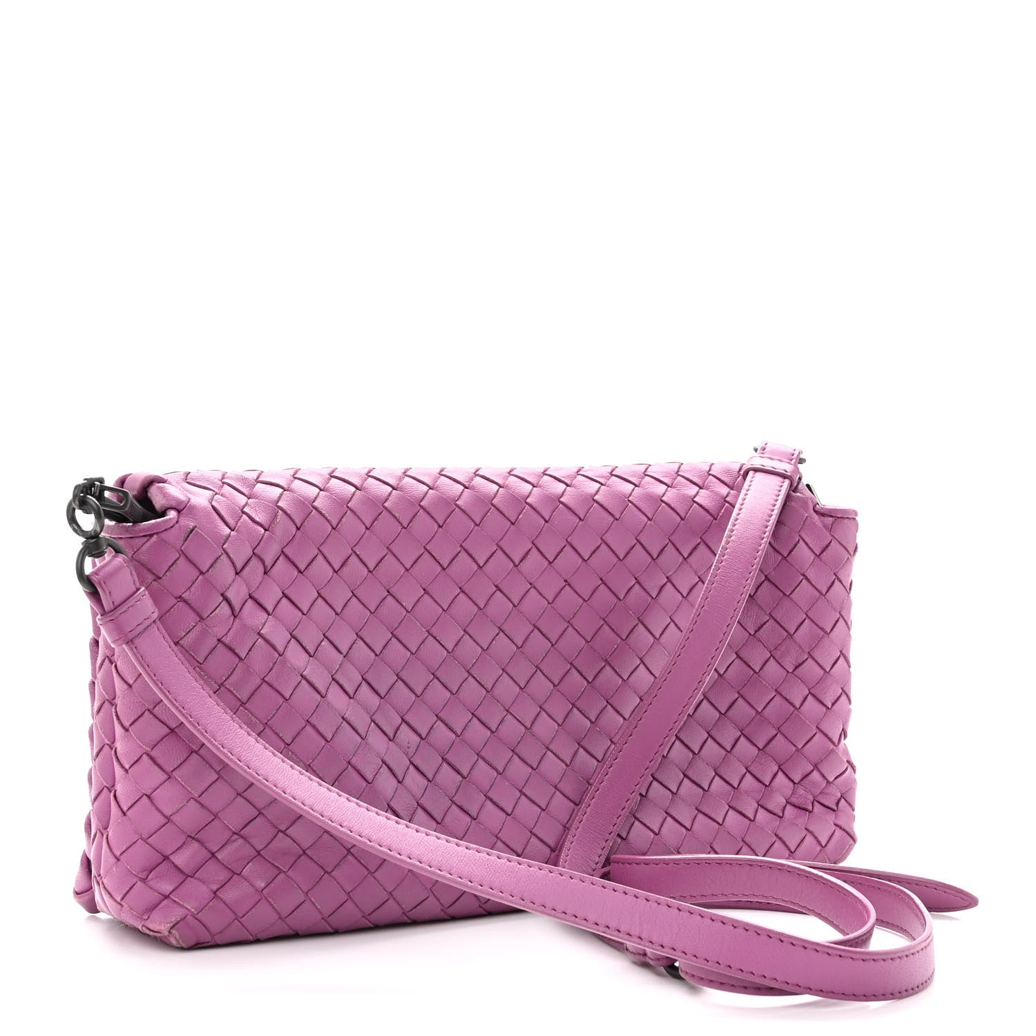 Bottega Veneta Nappa Intrecciato Dahlia Clutch Crossbody Peony 3 of 11