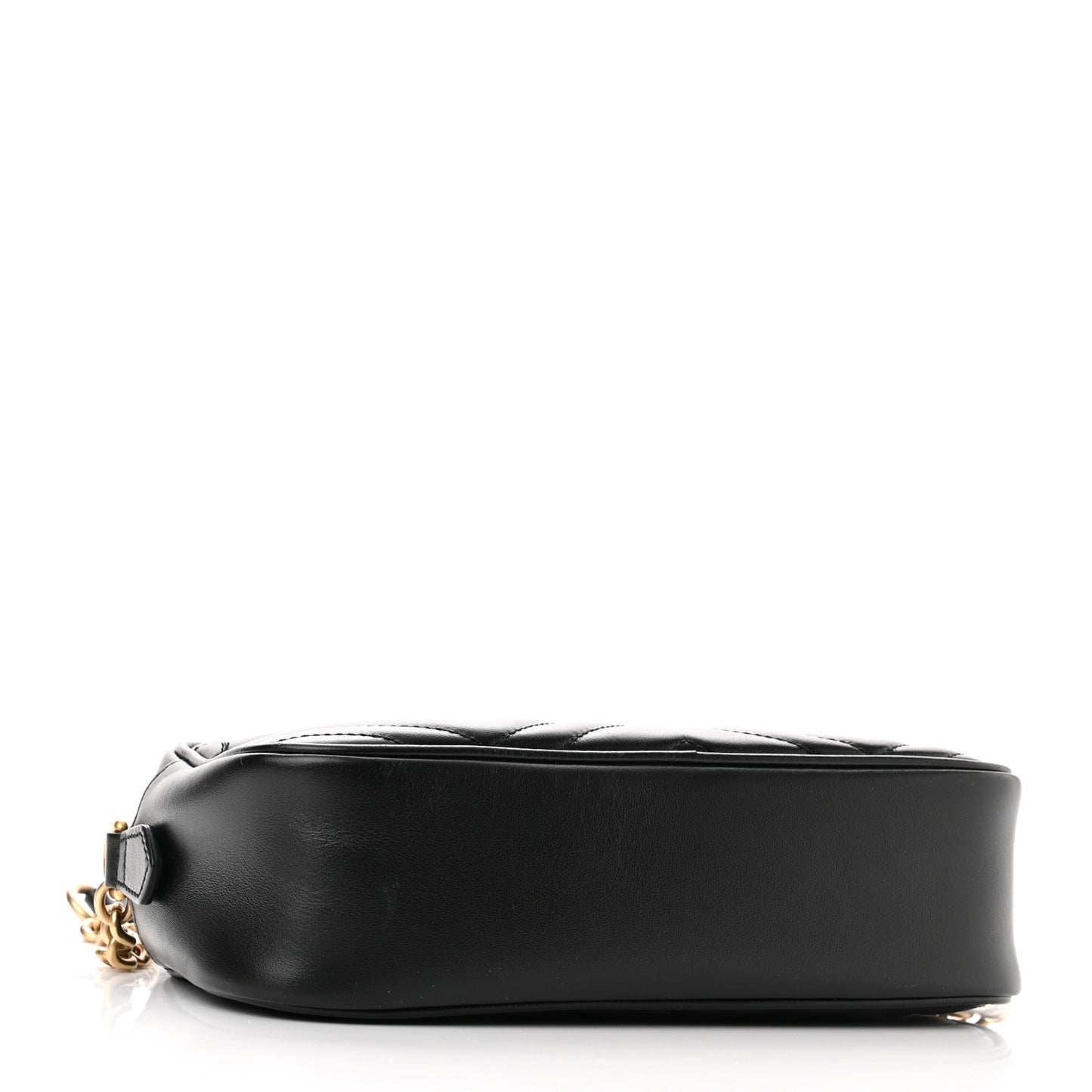 Calfskin Matelasse Small GG Marmont Chain Shoulder Bag Black