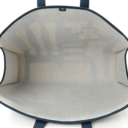 Hermes Swift Toile Petit H Decoupe Skeleton Tote GM Ecru Navy 5 of 12