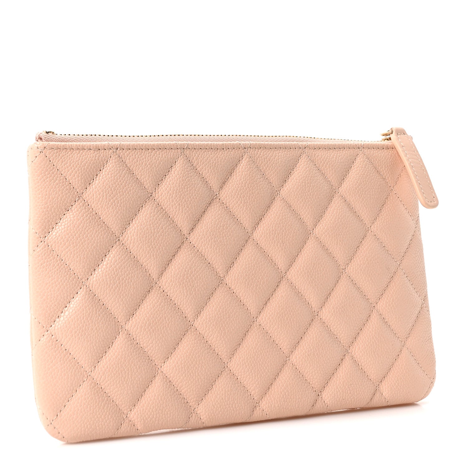 Chanel Caviar Quilted Small Zipped Pouch Light Beige 3 of 11