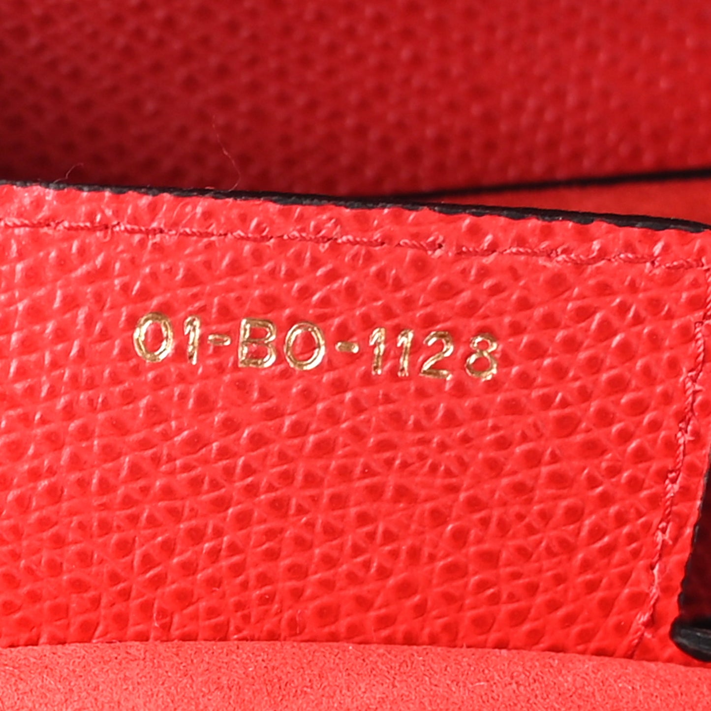 Grained Calfskin Saddle Bag Red