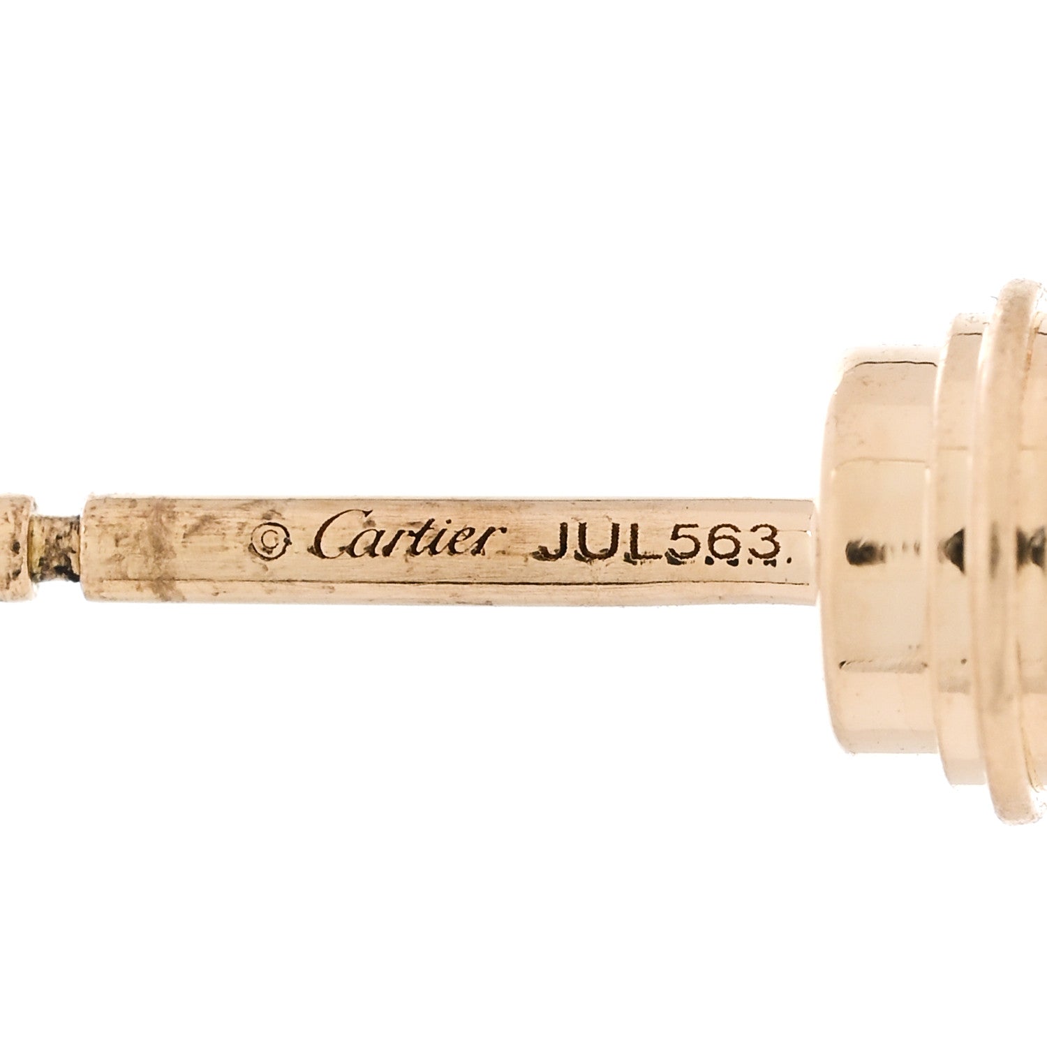 Cartier 18K Yellow Gold Diamond MM D'Amour Earrings 4 of 6