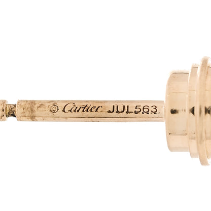 Cartier 18K Yellow Gold Diamond MM D'Amour Earrings 4 of 6
