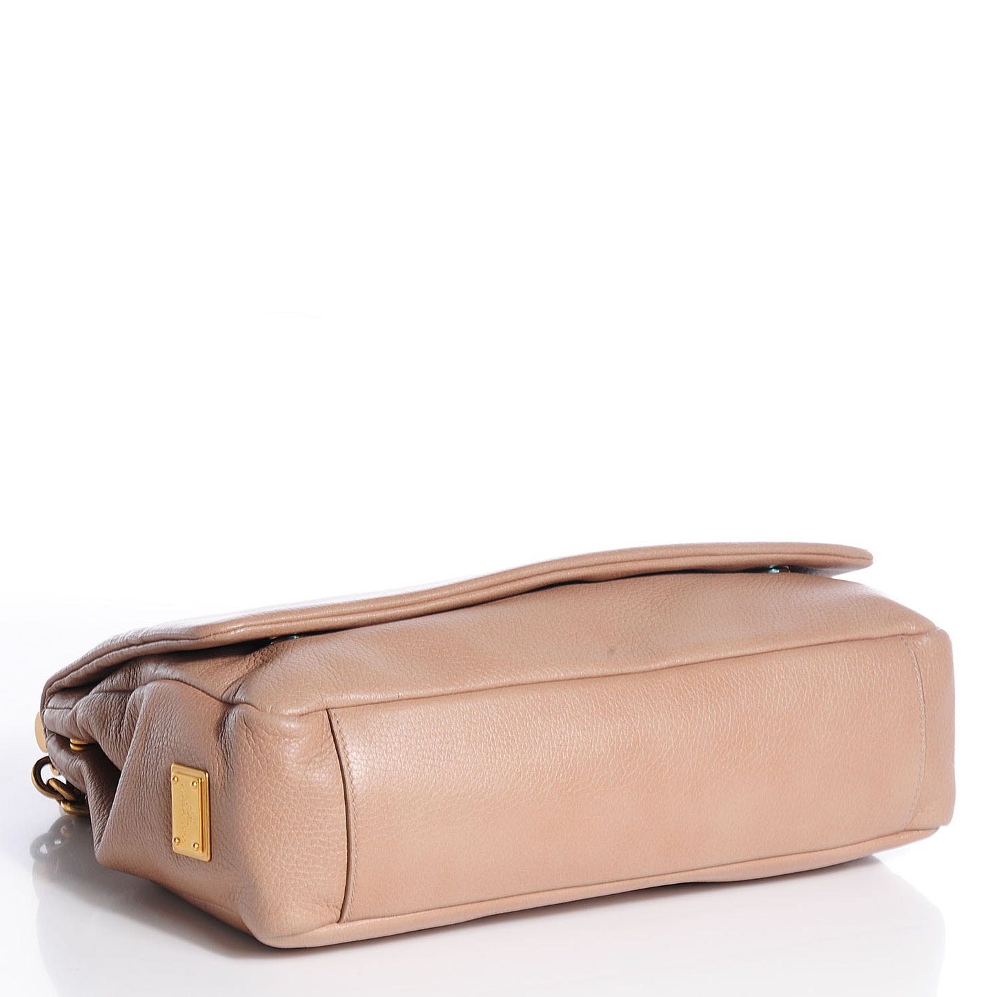 Grained Deerskin Large Miss Sicily Satchel Nude