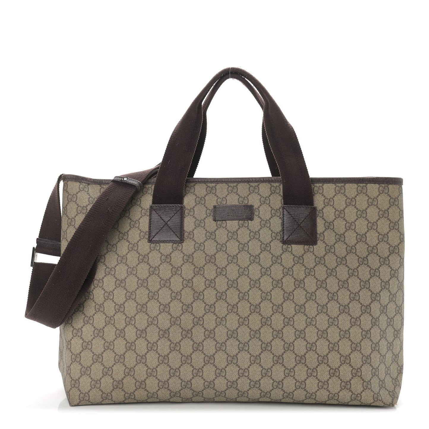 GG Plus Monogram Travel Bag Dark Brown