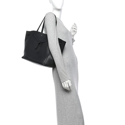 Celine Soft Grained Calfskin Small Belt Cabas Phantom Black 2 of 15