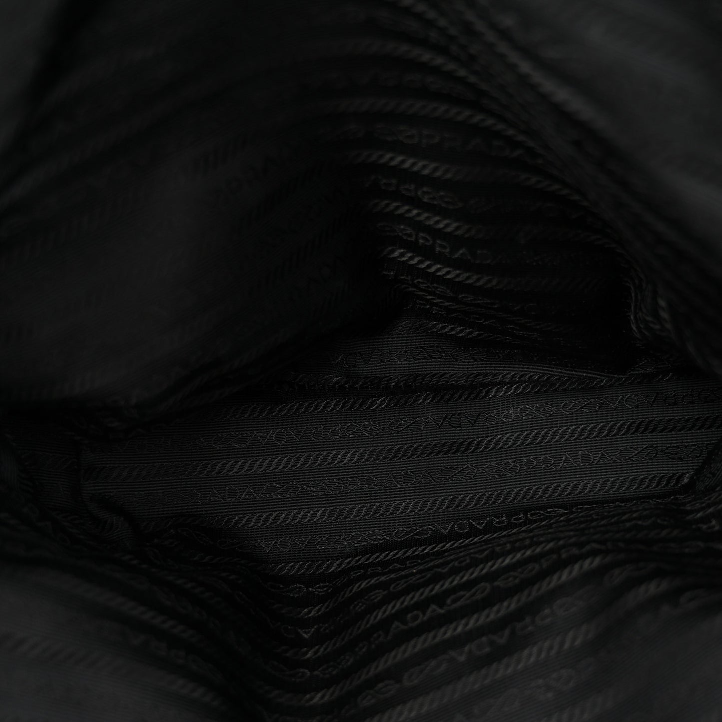 Tessuto Nylon Catena Chain Shoulder Bag Black