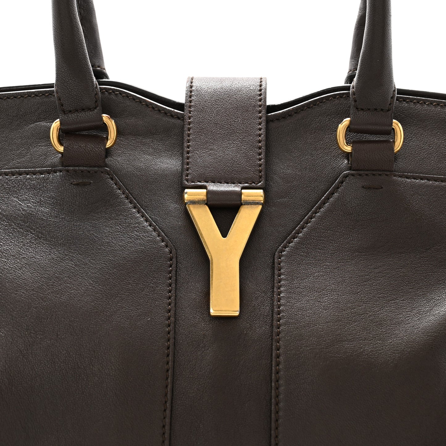 Calfskin Medium Cabas ChYc Dark Brown