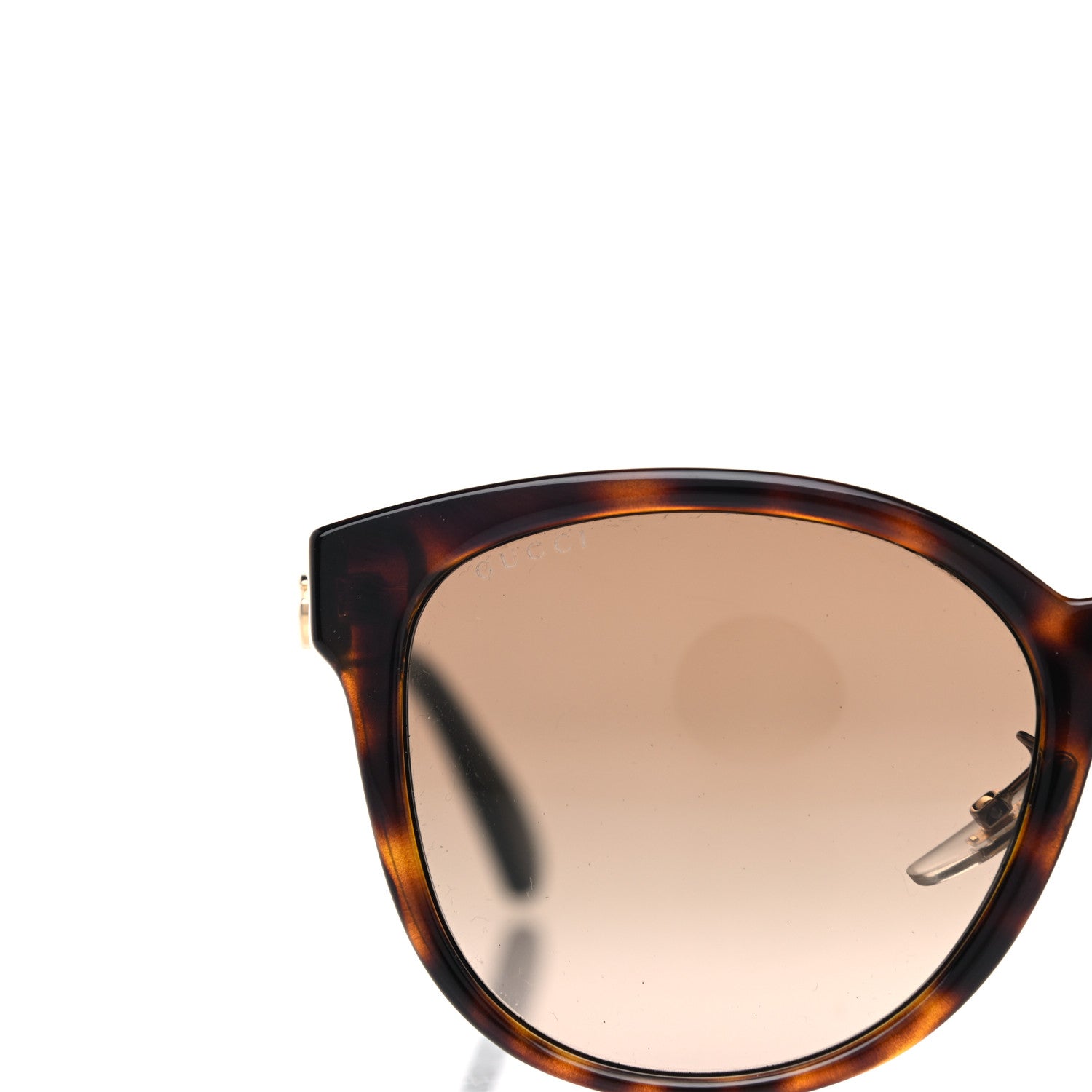 Gucci Acetate Round Eye GG Web Sunglasses GG0854SK Havana 6 of 7