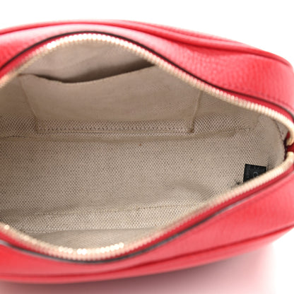 Gucci Pebbled Calfskin Small Soho Disco Bag Tabasco Red 5 of 11