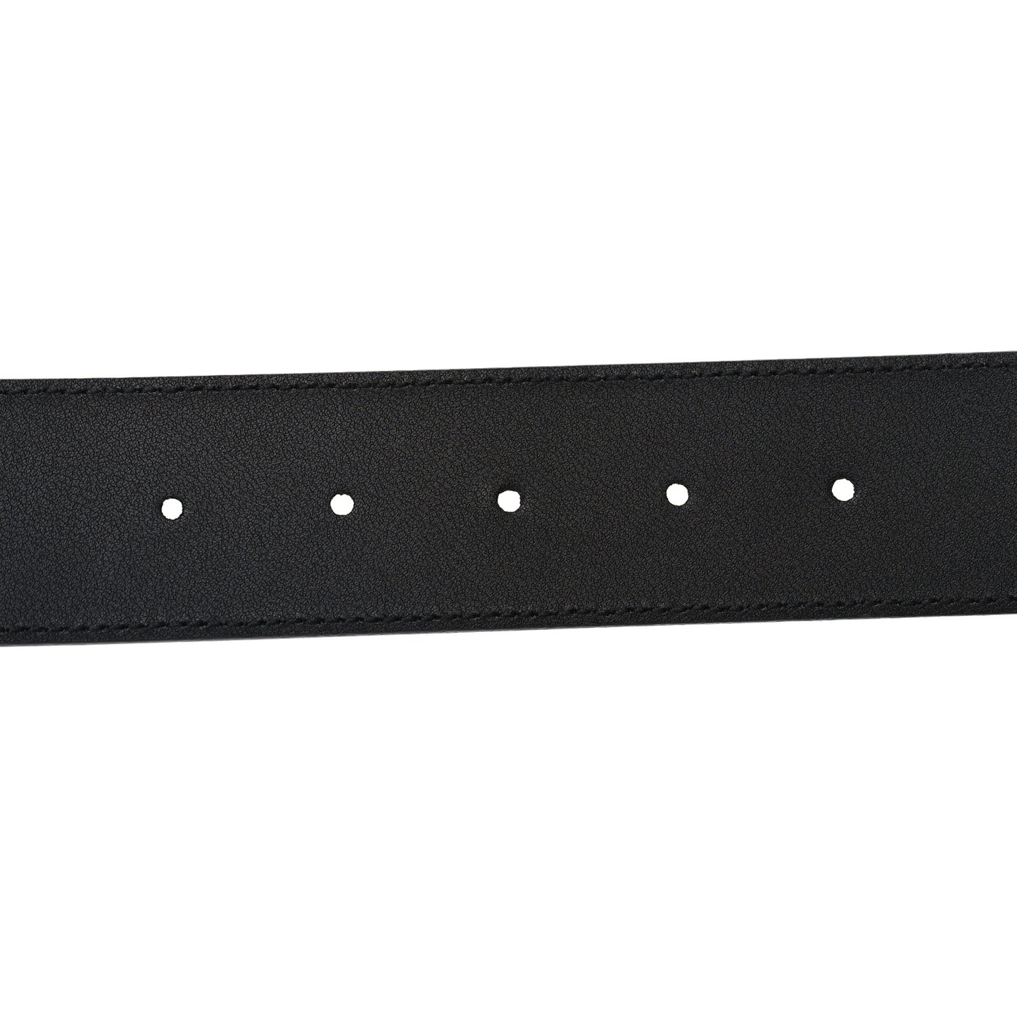 Textured Dollar Calfskin Double G 40mm Belt 110 44 Black