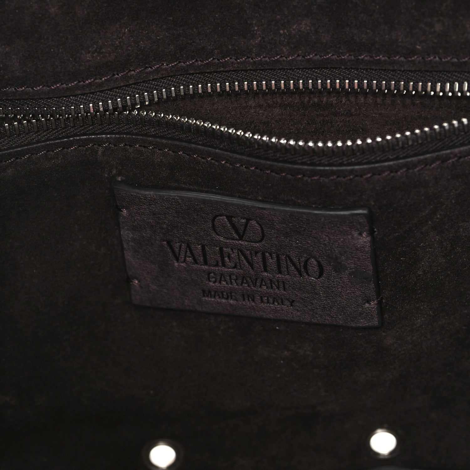 Valentino Garavani Suede Studded Mini Nellcote Shopping Tote Brown 6 of 9