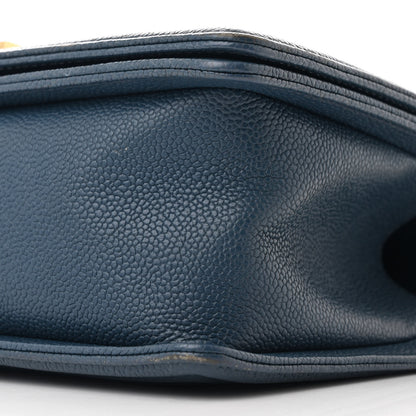 Chanel Caviar Quilted Medium Boy Flap Navy 10 of 11