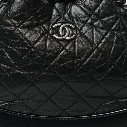Chanel Aged Calfskin Quilted Small Gabrielle Backpack Black 8 of 10