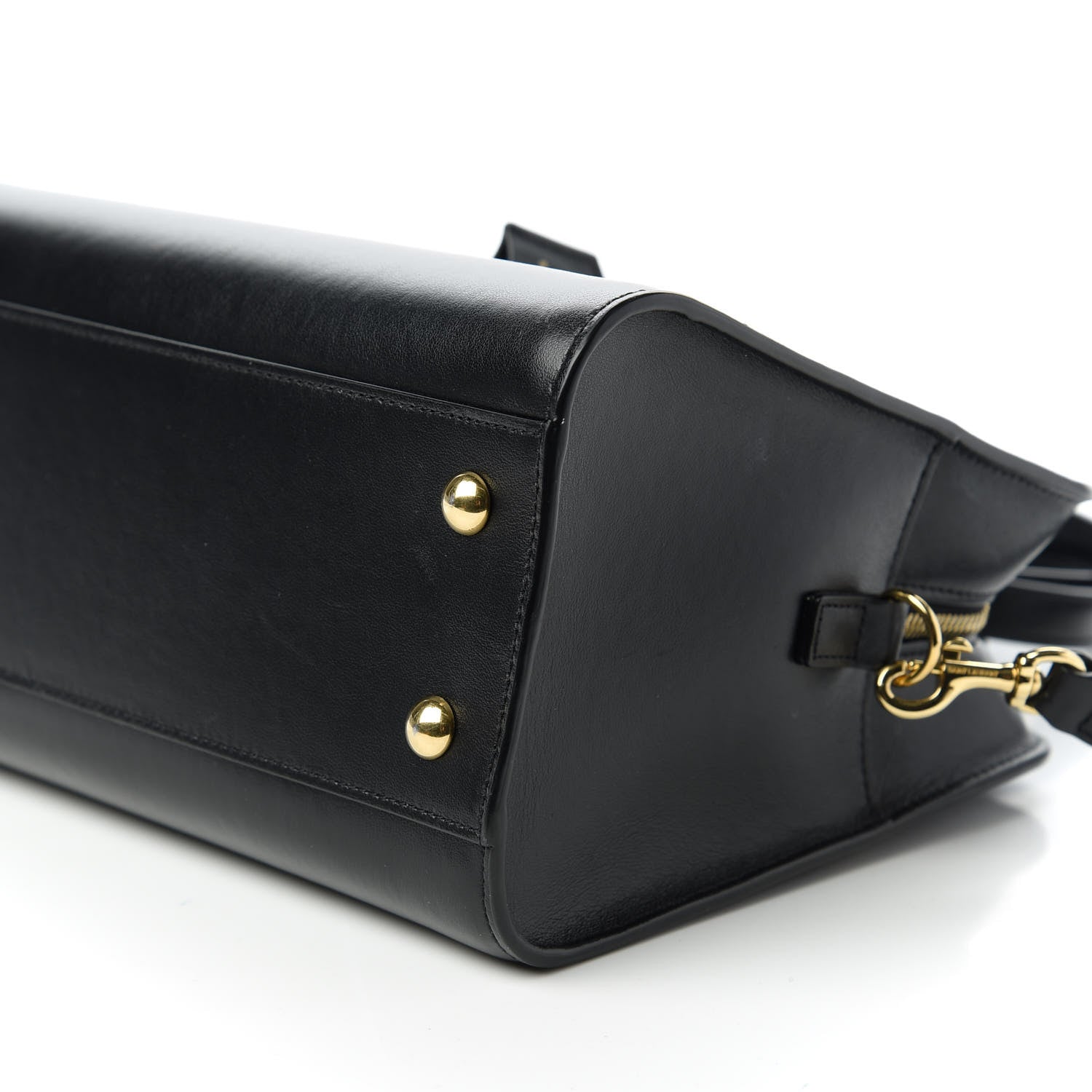 Saint Laurent Calfskin Monogram Baby Cabas Black 7 of 10