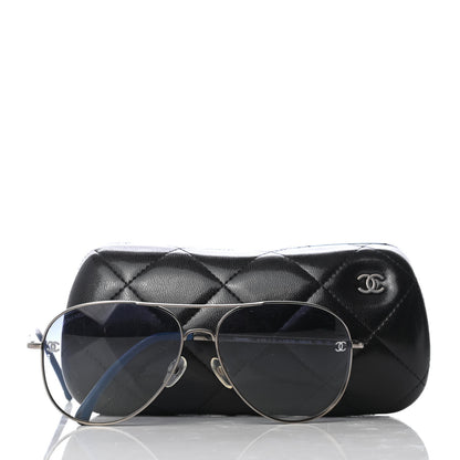 Chanel Aviator CC Sunglasses 4189-T-Q Navy 8 of 8