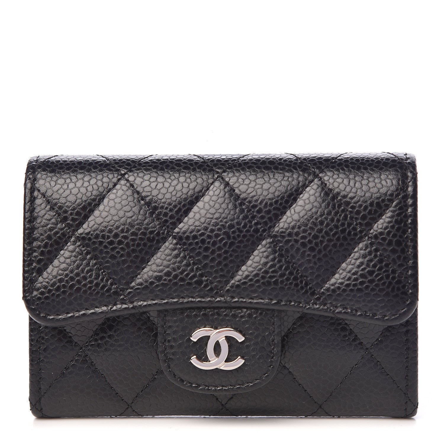 Chanel Caviar Quilted Flap Card Holder Black 1 of 9