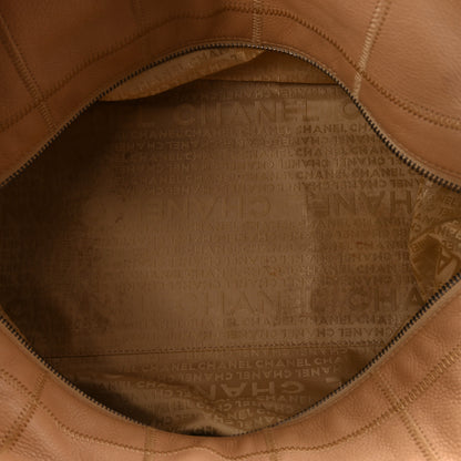 Chanel Caviar Square Stitched Bowler Beige 5 of 10