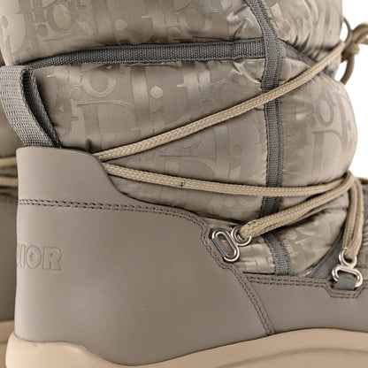 Christian Dior Nylon Oblique Mens Snow Ankle Boots 44 Beige 9 of 9