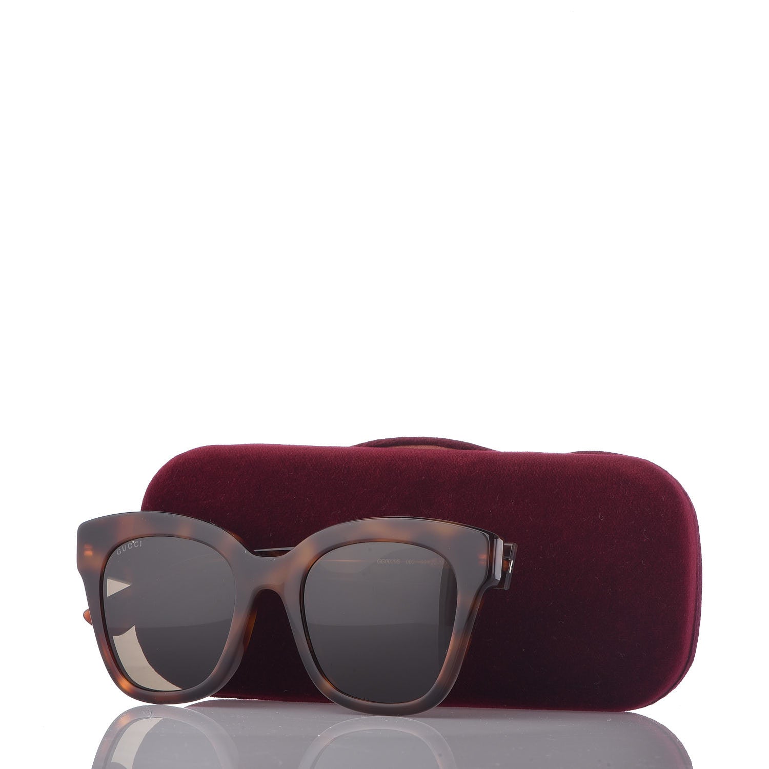 Gucci Acetate Square Frame Sunglasses GG0029S Tortoise 8 of 8