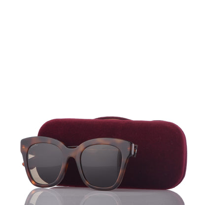 Gucci Acetate Square Frame Sunglasses GG0029S Tortoise 8 of 8