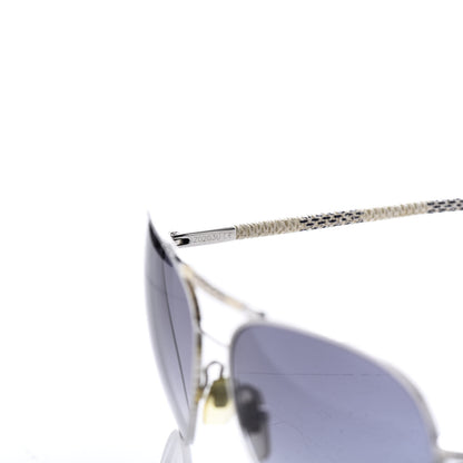 Louis Vuitton Damier Azur Conspiration Pilote Aviator Sunglasses Z0203U 6 of 9
