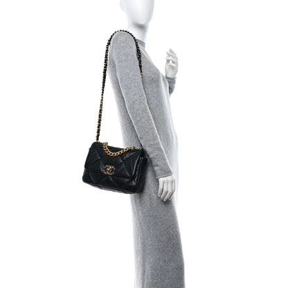 Chanel Goatskin Quilted Medium Chanel 19 Flap Black 2 of 11
