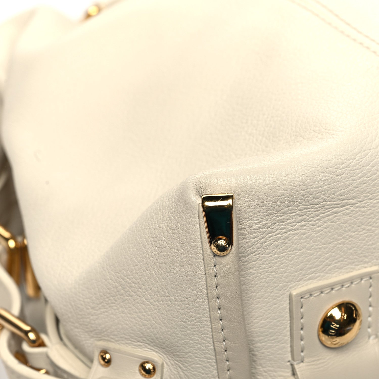 Louis Vuitton Calfskin Sac Louis White 9 of 13