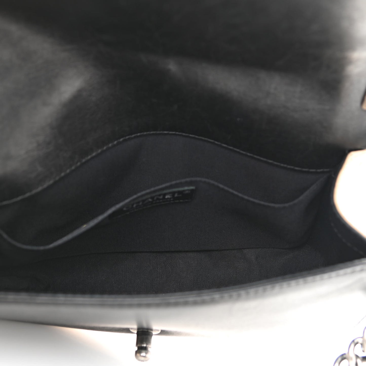 Lambskin Quilted Medium Boy Flap Black Beige