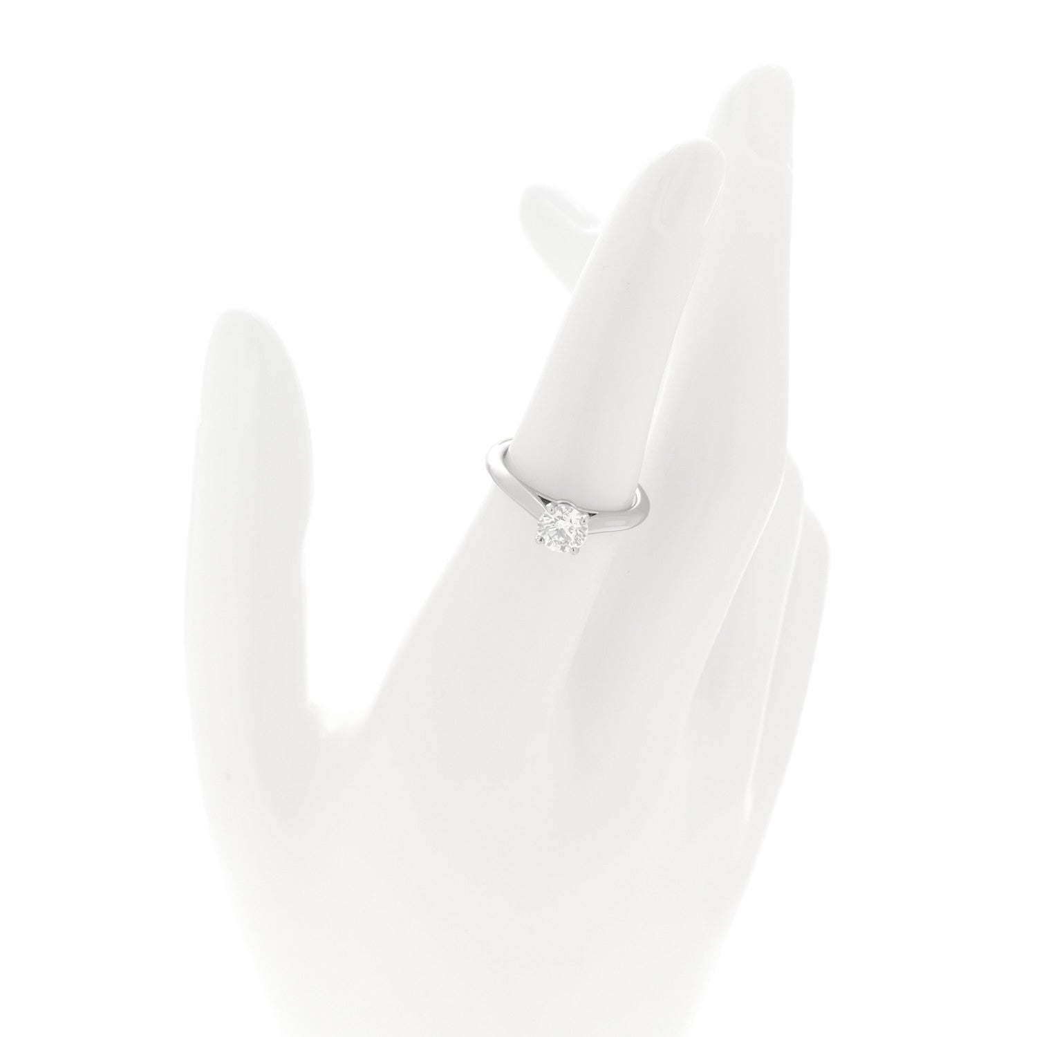 Cartier Platinum Diamond .80ct Solitaire 1895 Engagement Ring 2 of 6