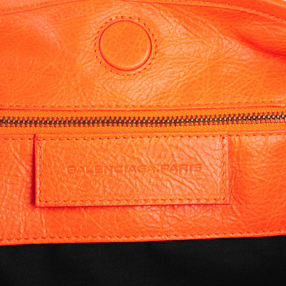 Balenciaga Agneau Classic Hardware S Sunday Tote Tangerine 10 of 10