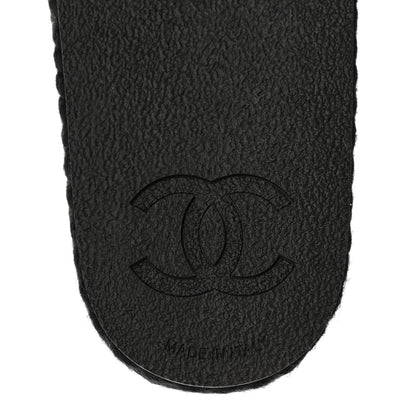 Chanel Braided Knit CC Mules 39 Black Gold 6 of 12