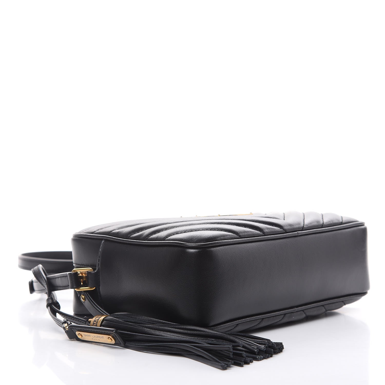 Saint Laurent Calfskin Matelasse Monogram Lou Camera Bag Black 4 of 9
