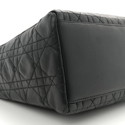Christian Dior Lambskin Cannage Medium Lady Dior Black 9 of 11