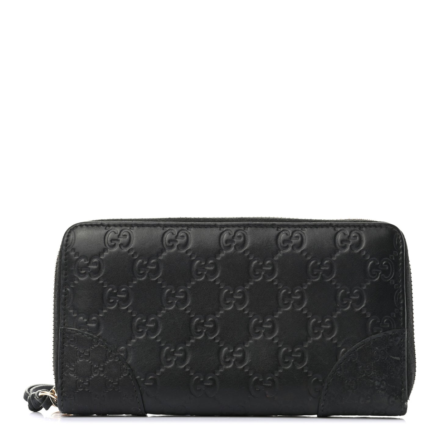 Guccissima Signature Microguccissima Bree Zip Around Wallet Black