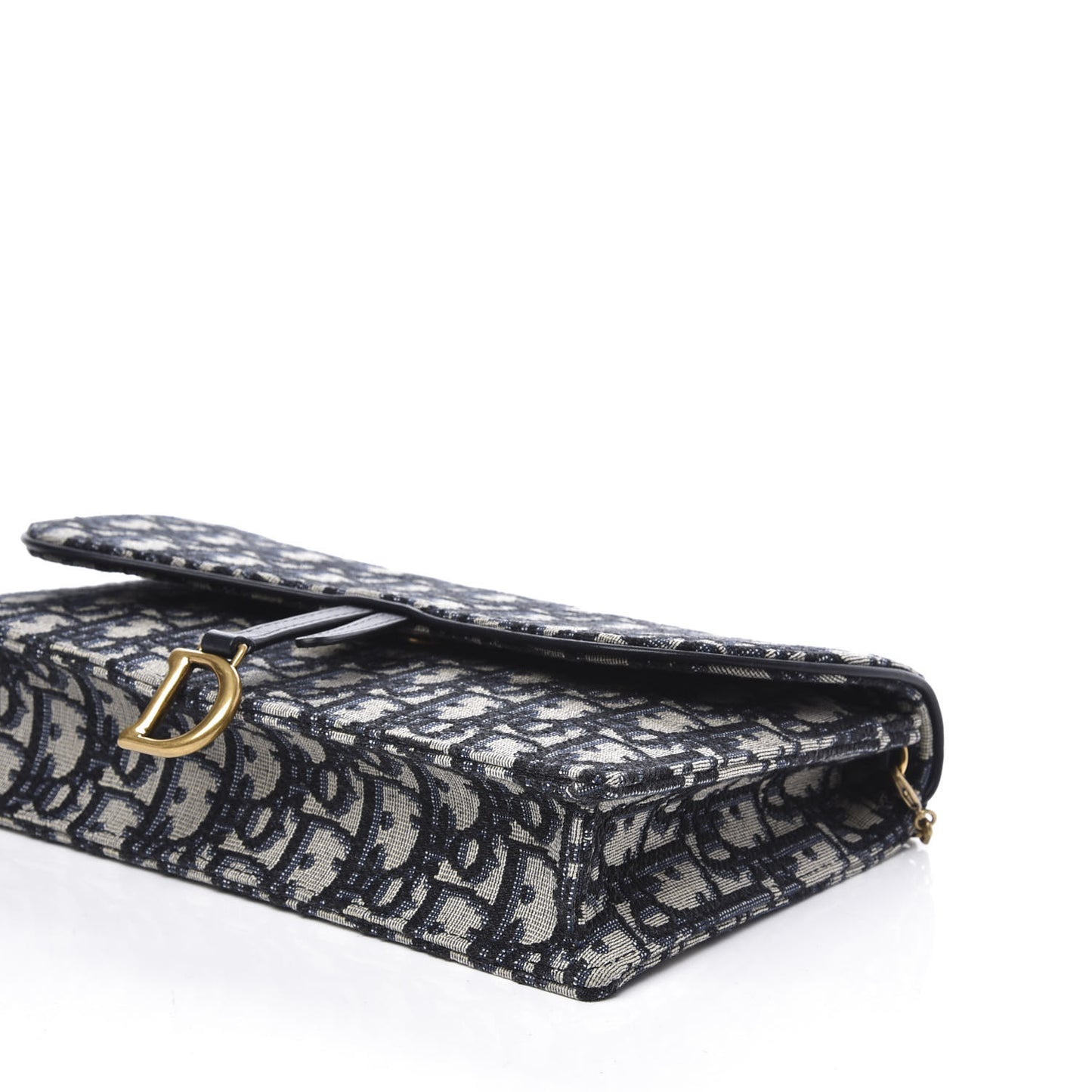 Oblique Saddle Chain Pouch Blue