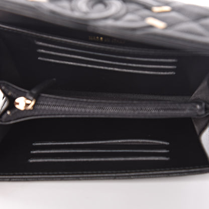 Chanel Caviar Quilted Medium Filigree Flap Wallet Black 5 of 9