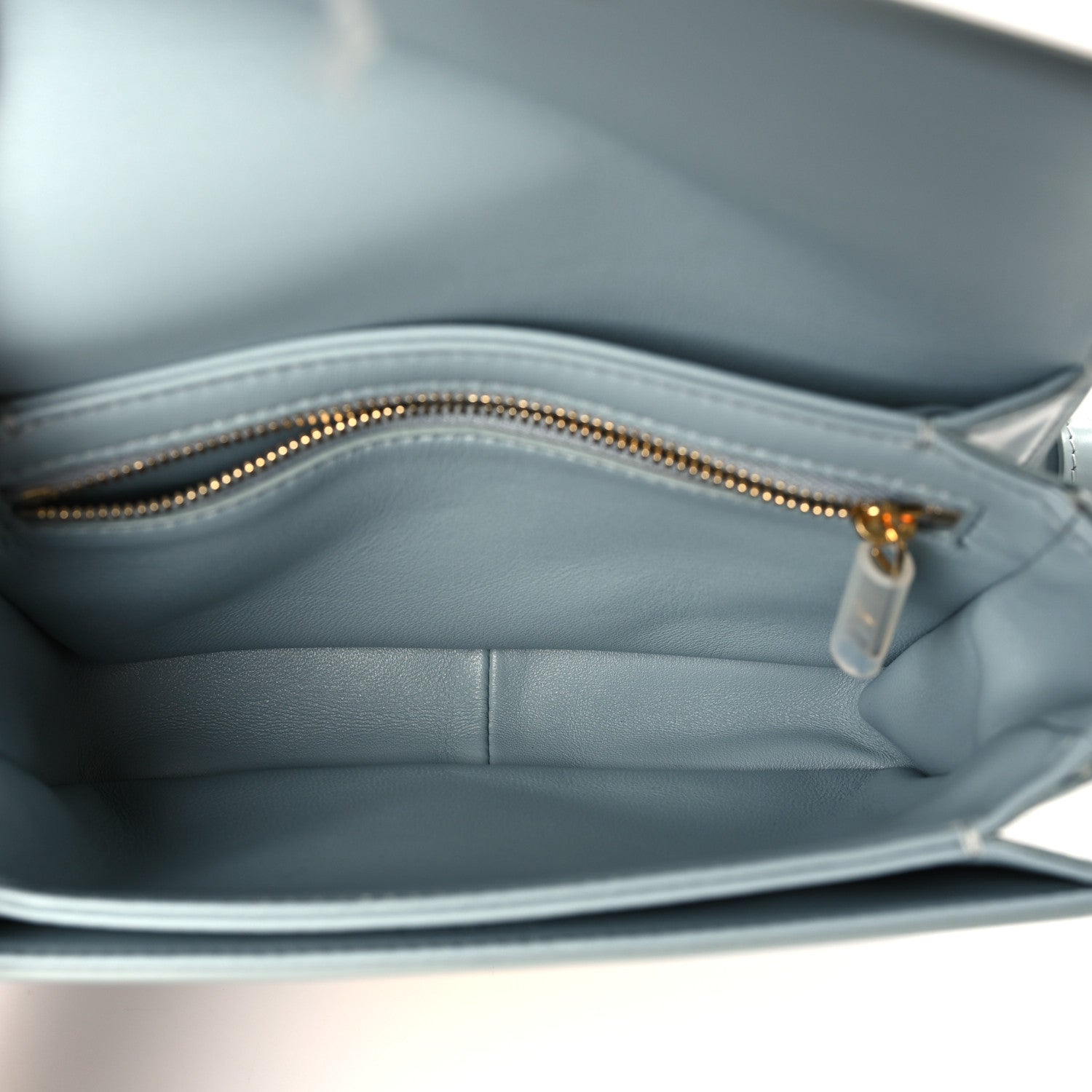Celine Shiny Calfskin Teen Triomphe Blue Gray 5 of 9