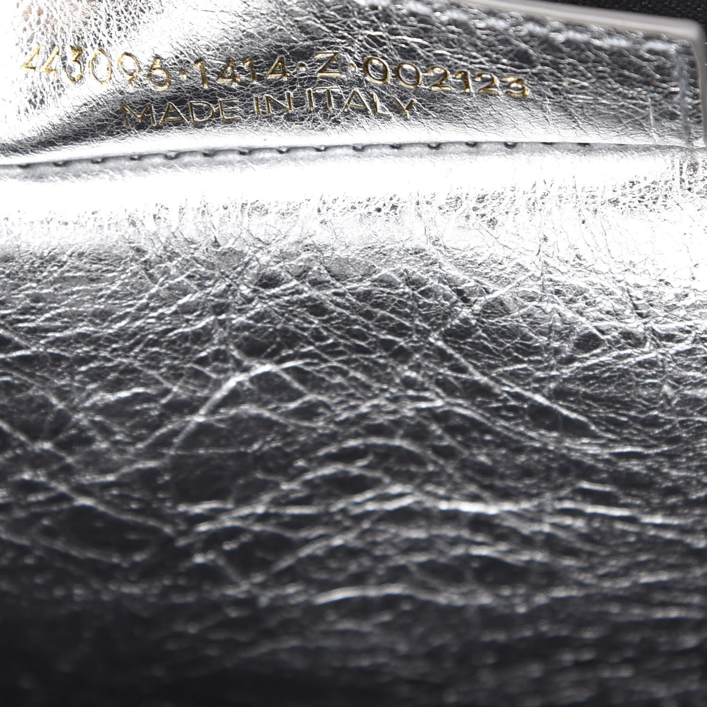 Metallic Calfskin S Bazar Shopper Tote Silver Hardware