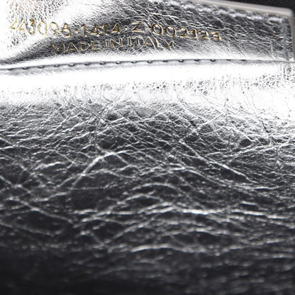 Balenciaga Metallic Calfskin S Bazar Shopper Tote Silver Hardware 7 of 14