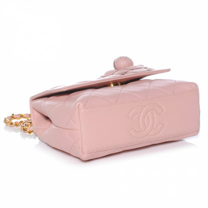 Chanel Lambskin Camellia Mini Flap Pink 4 of 8